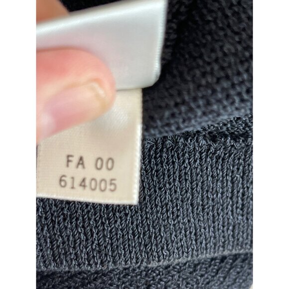 St John Collection by Marie Gray Black Sweater Blazer Vintage Gold Button Size 2 - Picture 7 of 9